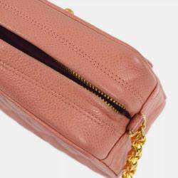 Pre Owned Chanel Pink Calfskin Camera CC Mini Shoulder  Bag