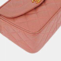 Pre Owned Chanel Pink Calfskin Camera CC Mini Shoulder  Bag