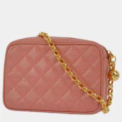 Pre Owned Chanel Pink Calfskin Camera CC Mini Shoulder  Bag