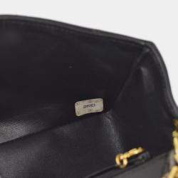 Pre Owned Chanel Black Lambskin Small Diana Shoulder  Bag