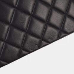 Pre Owned Chanel Black Lambskin Leather Maxi Classic Flap Jumbo Chain Shoulder Bag