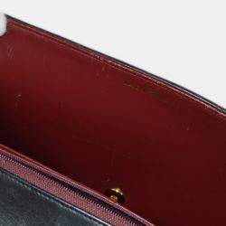 Pre Owned Chanel Black Lambskin Leather Maxi Classic Flap Jumbo Chain Shoulder Bag