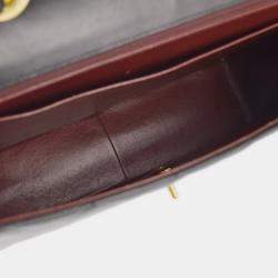 Pre Owned Chanel Black Lambskin Leather Maxi Classic Flap Jumbo Chain Shoulder Bag