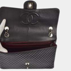 Chanel Black Lambskin Leather Medium Classic Single Flap Bag