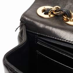 Pre Owned Chanel Black Quilted Leather Jumbo CC Flap Bag