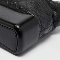 Chanel Black Quilted Aged Leather Large Gabrielle Hobo