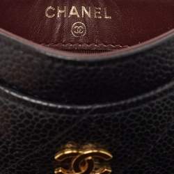 Chanel Black Quilted Caviar Leather CC Card Holder