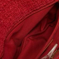 Chanel Red Quilted Tweed Medium 19 Flap Bag
