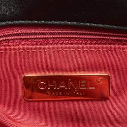 Chanel Black Quilted Leather CC Chain Link Maxi 19 Flap Bag