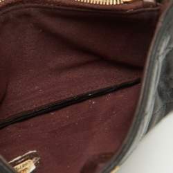 Pre Owned Chanel Black Quilted Leather CC Phone Holder Clutch