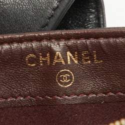 Pre Owned Chanel Black Quilted Leather CC Phone Holder Clutch