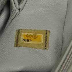 Chanel Light Grey Quilted Leather CC Front Pocket Tote