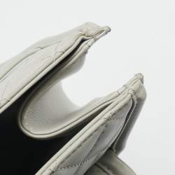 Chanel Light Grey Quilted Leather CC Front Pocket Tote