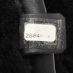 Chanel Black Quilted Leather and Shearling Paris-Hamburg Backpack