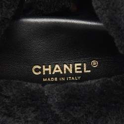 Chanel Black Quilted Leather and Shearling Paris-Hamburg Backpack