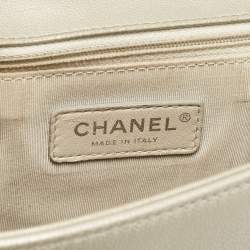 Chanel Grey Quilted Leather New Medium Boy Flap Bag