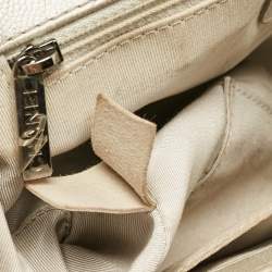 Chanel Grey Quilted Leather New Medium Boy Flap Bag