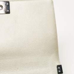Chanel Grey Quilted Leather New Medium Boy Flap Bag