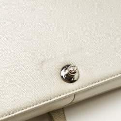 Chanel Grey Quilted Leather New Medium Boy Flap Bag