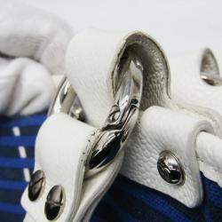 Chanel Cruise Lines Canvas Leather Tote Bag Blue White