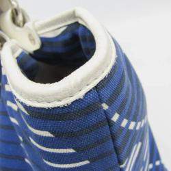 Chanel Cruise Lines Canvas Leather Tote Bag Blue White