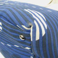 Chanel Cruise Lines Canvas Leather Tote Bag Blue White