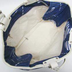 Chanel Cruise Lines Canvas Leather Tote Bag Blue White