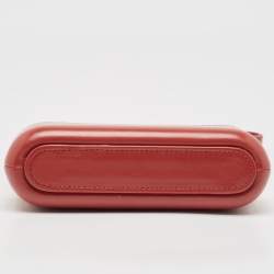 Chanel Orange/Red Quilted Leather Gabrielle Double Zip Chain Clutch