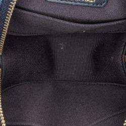 Chanel Blue Denim 19 Round Clutch with Chain