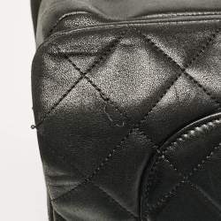 Pre Owned Chanel Black Quilted Leather Large Trendy CC Top Handle Bag