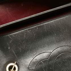 Pre Owned Chanel Black Quilted Leather Large Trendy CC Top Handle Bag