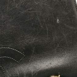 Pre Owned Chanel Black Quilted Leather Large Trendy CC Top Handle Bag
