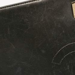 Pre Owned Chanel Black Quilted Leather Large Trendy CC Top Handle Bag