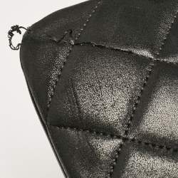 Pre Owned Chanel Black Quilted Leather Large Trendy CC Top Handle Bag