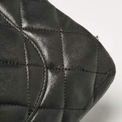 Pre Owned Chanel Black Quilted Leather Large Trendy CC Top Handle Bag