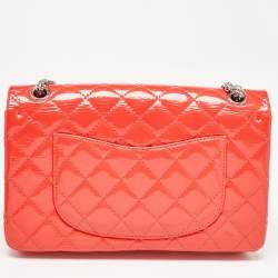 Chanel Orange Quilted Patent Leather 226 Reissue 2.55 Flap Bag