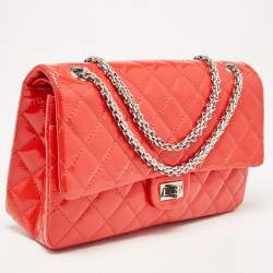 Chanel Orange Quilted Patent Leather 226 Reissue 2.55 Flap Bag