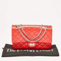 Chanel Orange Quilted Patent Leather 226 Reissue 2.55 Flap Bag