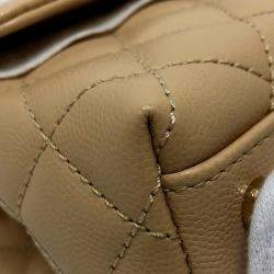 Chanel Beige Caviar Leather  Coco Handle XS Shoulder Bag