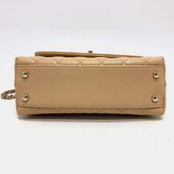 Chanel Beige Caviar Leather  Coco Handle XS Shoulder Bag