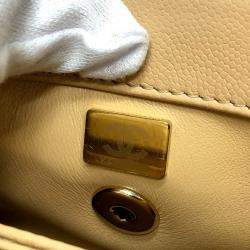 Chanel Beige Caviar Leather  Coco Handle XS Shoulder Bag