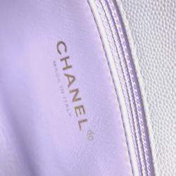 Chanel Purple Caviar Leather  Coco Handle Shoulder Bag