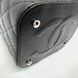 Chanel Black Caviar Leather Quilted Chain Bag