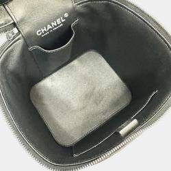 Chanel Black Caviar Leather Quilted Chain Bag
