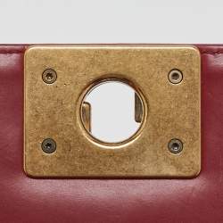 Chanel Red Leather Medium Boy Flap Bag