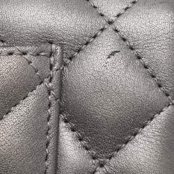 Pre Owned حقيبة ميني شانيل كلاسيك جلد مبطن وردي ميتاليك مستطيلة بقلاب 