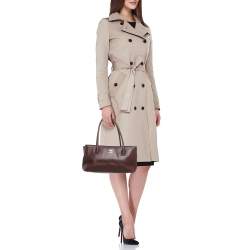 Pre Owned Chanel Burgundy Leather Small Cerf Shopper Tote
