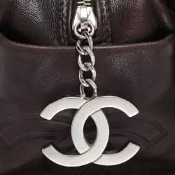 Pre Owned Chanel Brown Quilted Leather Frame Bag