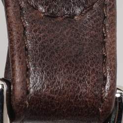 Pre Owned Chanel Brown Quilted Leather Frame Bag