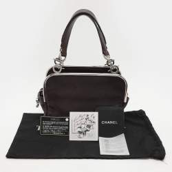 Pre Owned Chanel Brown Quilted Leather Frame Bag